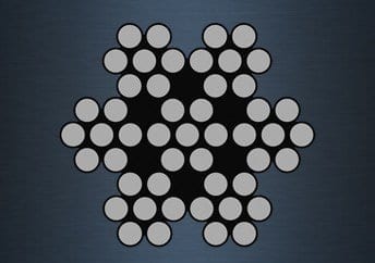 7×7 (6/1) – Συρματόσχοινο γαλβανισμένο με πυρήνα σύρματος