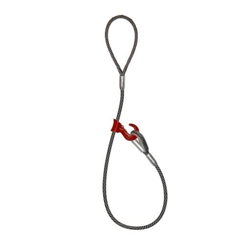 HSI® 7/8 x 12' Single Leg Wire Rope Sling, Flemish Loop to Eye