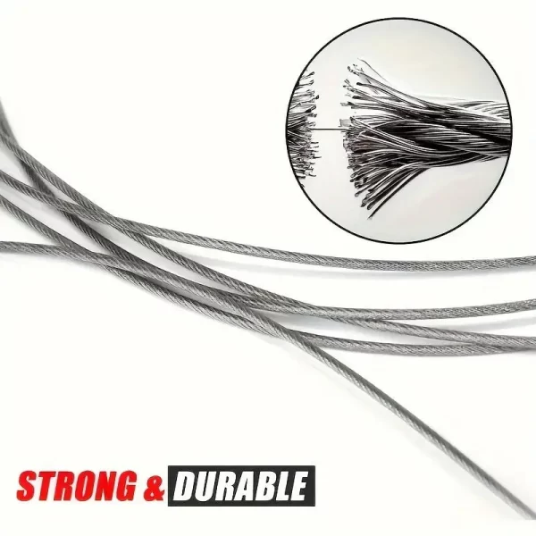 304 Stainless Steel Wire Canopy Rope – 2mm Rustproof Lifting Cable for Shade Sails, Clotheslines & Outdoor Lighting - imagine 5