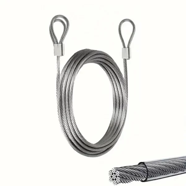 ⁦304 Stainless Steel Wire Canopy Rope – 2mm Rustproof Lifting Cable for Shade Sails, Clotheslines & Outdoor Lighting⁩ - الصورة ⁦6⁩